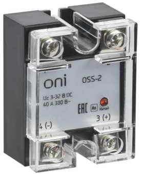 Реле твердотельное OSS-2 40А 380В AC 3-32В DC от магазина РЭССИ