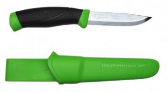 Нож Morakniv Companion (12158) стальной разделочный лезв.103мм прямая заточка зеленый/черный от магазина РЭССИ
