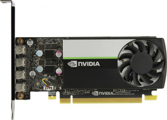 Видеокарта PNY PCI-E T1000 NVIDIA T1000 4096Mb 128 GDDR6 mDPx4 Bulk low profile от магазина РЭССИ