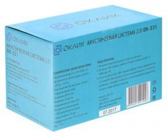 Колонки Оклик OK-331 2.0 черный 6Вт от магазина РЭССИ