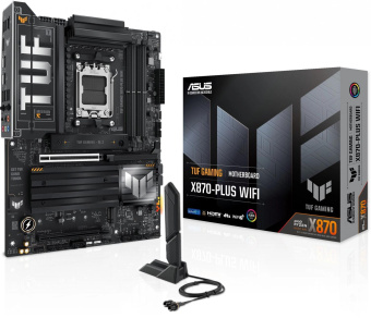 Материнская плата Asus TUF GAMING X870-PLUS WIFI SocketAM5 AMD X870 4xDDR5 ATX AC`97 8ch(7.1) 2.5Gg RAID+HDMI от магазина РЭССИ
