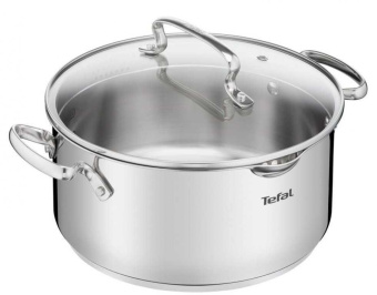 Кастрюля Tefal Duetto+ G7194655 4.7л. d=24см (с крышкой) стальной (2100113152) от магазина РЭССИ