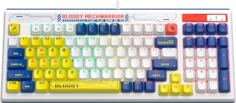 Клавиатура A4Tech Bloody B950 механическая синий/белый USB for gamer LED (B950) от магазина РЭССИ