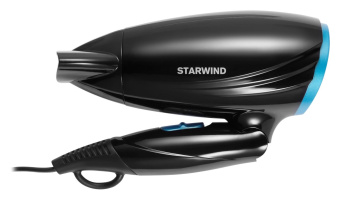 Фен Starwind SHD 7066 1600Вт черный/синий от магазина РЭССИ