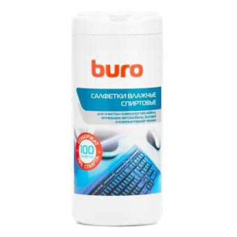 Влажные антибактериальные салфетки BURO BU-AN32 100 листов спиртовые 1429366 от магазина РЭССИ