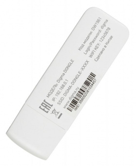 Модем 3G/4G Digma Dongle WiFi DW1961 USB Wi-Fi Firewall +Router внешний белый от магазина РЭССИ