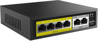Коммутатор Netis P106C 6x100Mb 4PoE+ 58W неуправляемый от магазина РЭССИ
