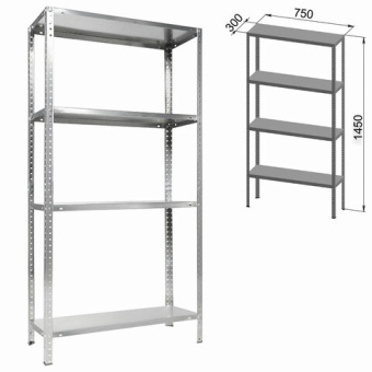 Стеллаж ПРАКТИК ES 150KD-75x30-4 S24099033458 от магазина РЭССИ
