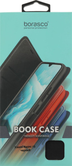 Чехол (флип-кейс) BoraSCO для Xiaomi Redmi 13 Book Case черный (73402) от магазина РЭССИ
