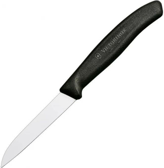 Нож кухонный Victorinox Swiss Classic (6.7403) стальной для овощей лезв.80мм прямая заточка черный от магазина РЭССИ