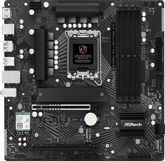 Материнская плата Asrock B760M PG LIGHTNING WIFI Soc-1700 Intel B760 4xDDR5 mATX AC`97 8ch(7.1) 2.5Gg RAID+HDMI+DP от магазина РЭССИ