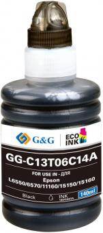 Чернила G&G GG-C13T06C14A №112 черный 140мл для Epson L6550/6570/11160/15150/15160 от магазина РЭССИ