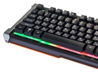 Клавиатура Оклик 710G BLACK DEATH черный/серый USB Multimedia for gamer LED от магазина РЭССИ