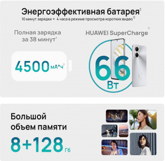 Смартфон Huawei nova 10 SE 128Gb 8Gb зеленый моноблок 3G 4G 2Sim 6.67" 1080x2400 Android 12 108Mpix 802.11 a/b/g/n/ac NFC GPS GSM900/1800 GSM1900 от магазина РЭССИ