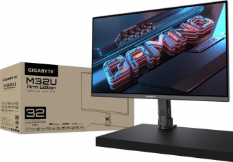 Монитор Gigabyte 31.5" M32U AE черный IPS LED 1ms 16:9 HDMI M/M HAS Piv 350cd 178гр/178гр 3840x2160 DP 4K USB от магазина РЭССИ