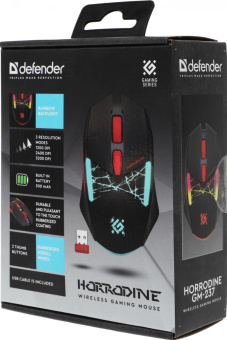 Мышь Defender Horrodine GM-237 черный оптическая 3200dpi беспров. USB (52237) от магазина РЭССИ
