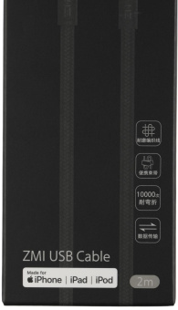 Кабель ZMI AL881 USB (m)-Lightning (m) 2м черный коробка (упак.:1шт) от магазина РЭССИ