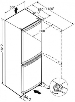 Холодильник Liebherr CUel 2831 нержавеющая сталь (двухкамерный) от магазина РЭССИ