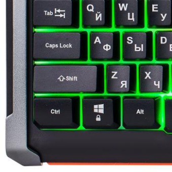 Клавиатура Оклик 710G BLACK DEATH черный/серый USB Multimedia for gamer LED от магазина РЭССИ