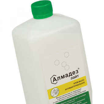 Антибактериальное мыло-крем АЛМАДЕЗ Лайт 1 л насос-дозатор МАЛ-04 от магазина РЭССИ