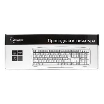 Клавиатура Gembird KB-8351U-BL USB черный 104 клавиши кабель 15м от магазина РЭССИ