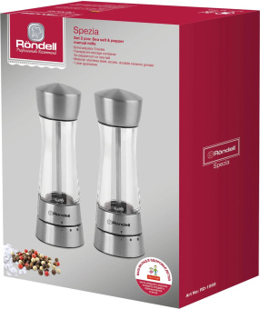 Мельница для перца/соли Rondell Spezia RD-1668 стальной наб.:2предм. от магазина РЭССИ