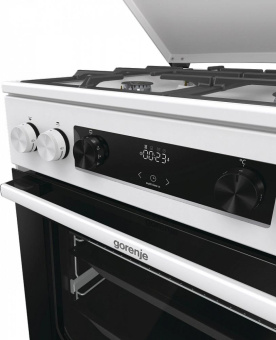 Плита Комбинированная Gorenje GKS6C71WF белый (металлическая крышка) реш.чугун от магазина РЭССИ