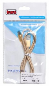 Кабель Buro Reversible Braided BHP MICROUSB 1M BRAIDED USB (m)-micro USB (m) 1м золотистый от магазина РЭССИ