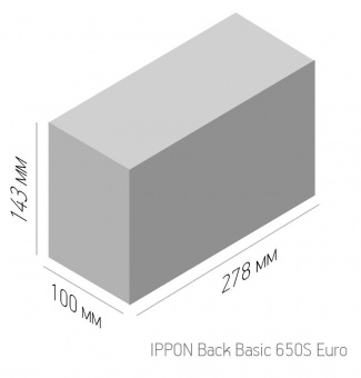 Источник бесперебойного питания Ippon Back Basic 650S Euro 360Вт 650ВА черный от магазина РЭССИ