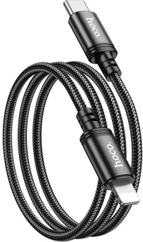 Кабель Hoco X89 Wind iP USB Type-C (m)-Lightning (m) 1м черный коробка от магазина РЭССИ