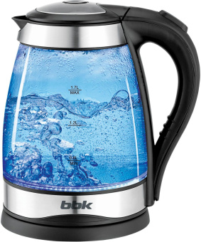 Чайник электрический BBK EK1729G 1.7л. 2200Вт черный корпус: стекло от магазина РЭССИ