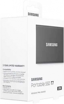 Накопитель SSD Samsung USB-C 2Tb MU-PC2T0T/WW T7 1.8" черный от магазина РЭССИ