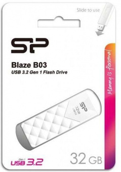 Флеш Диск Silicon Power 32GB Blaze B03 SP032GBUF3B03V1W USB3.1 белый от магазина РЭССИ