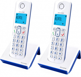 Р/Телефон Dect Alcatel S230 Duo ru white белый (труб. в компл.:2шт) АОН от магазина РЭССИ