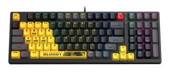Клавиатура A4Tech Bloody S98 механическая желтый/серый USB for gamer LED (SPORTS LIME) от магазина РЭССИ