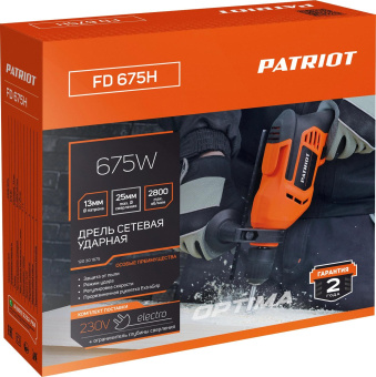 Дрель ударная Patriot FD 675H 675Вт ключевой реверс (120301675) от магазина РЭССИ