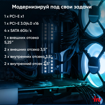 ПК IRU Home 310H6SE MT i5 12400 (2.5) 8Gb SSD1Tb UHDG 730 Free DOS GbitEth 400W черный (1996650) от магазина РЭССИ