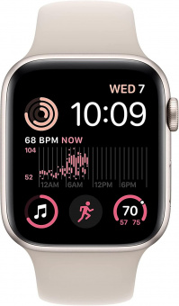 Смарт-часы Apple Watch SE 2022 A2723 44мм OLED корп.сияющая звезда рем.сияющая звезда разм.брасл.:M/L (MNTE3LL/A) от магазина РЭССИ