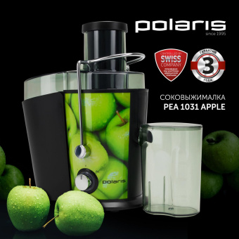 Соковыжималка центробежная Polaris PEA 1031 Apple 1000Вт рез.сок.:550мл. зеленый от магазина РЭССИ