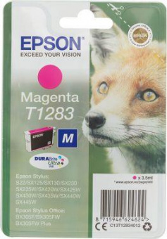 Картридж струйный Epson T1283 C13T12834012 пурпурный (160стр.) (3.5мл) для Epson S22/SX125 от магазина РЭССИ