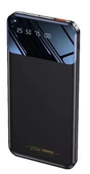 Внешний Аккумулятор Remax RPP-502 10000 mAh (20W, QC, PD,Type-C, Lightning, LED) Черный от магазина РЭССИ