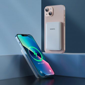 Мобильный аккумулятор Romoss WSS05 5000mAh 3A PD беспров.зар. белый от магазина РЭССИ