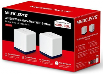 Бесшовный Mesh роутер Mercusys Halo H50G(2-pack) AC1900 10/100/1000BASE-TX белый (упак.:2шт) от магазина РЭССИ