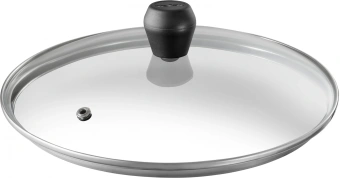 Сковорода Tefal Easy Plus 04237924 круглая 24см ручка несъемная (с крышкой) черный (9100054100) от магазина РЭССИ