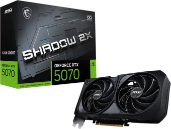Видеокарта MSI PCI-E 5.0 RTX 5070 12G SHADOW 2X OC NVIDIA GeForce RTX 5070 12Gb 192bit GDDR7 2542/28000 HDMIx1 DPx3 HDCP Ret от магазина РЭССИ