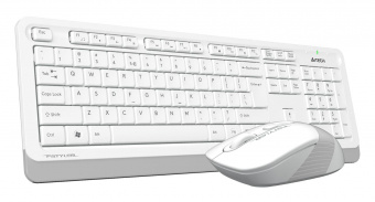 Клавиатура + мышь A4Tech Fstyler FG1010S клав:белый/серый мышь:белый/серый USB беспроводная Multimedia Touch (FG1010S WHITE) от магазина РЭССИ