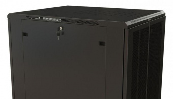 Шкаф серверный Hyperline (TTR-4261-DD-RAL9005) напольный 42U 600x1000мм пер.дв.перфор. задн.дв.перфор. 2 бок.пан. направл.под закл.гайки 800кг черный 910мм 117.4кг 2055мм IP20 сталь от магазина РЭССИ