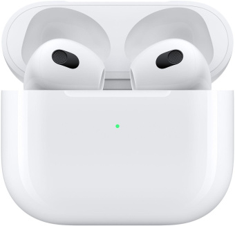 Гарнитура вкладыши Apple AirPods 3 A2565,A2564,A2566 белый беспроводные bluetooth в ушной раковине (MME73ZA/A) от магазина РЭССИ