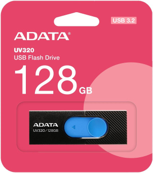 Флеш Диск A-Data 128Gb UV320 AUV320-128G-RBKBL USB3.2 черный от магазина РЭССИ