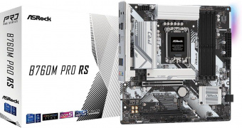 Материнская плата Asrock B760M PRO RS Soc-1700 Intel B760 4xDDR5 mATX AC`97 8ch(7.1) 2.5Gg RAID+HDMI+DP от магазина РЭССИ